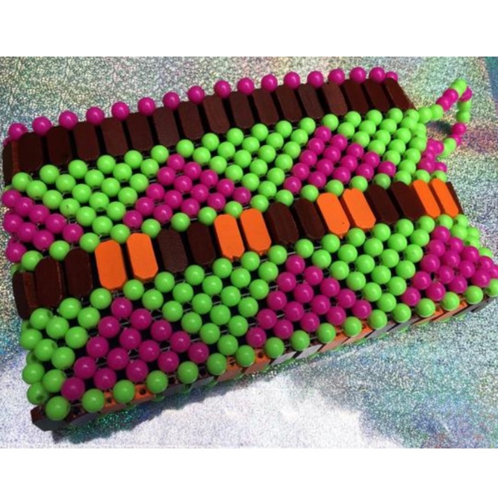 Cute vintage beaded wristlet clutch zippered purse